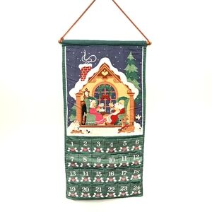 Vintage Avon Advent Calendar Wall Hanging Green Missing The Mouse